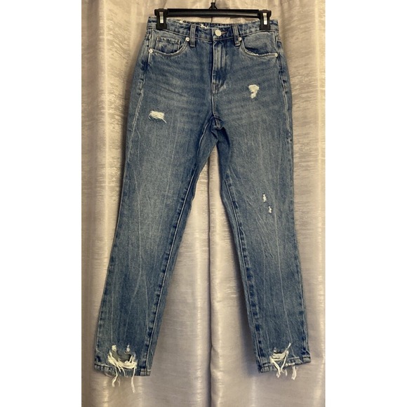 Blank NYC Women's The Madison Crop Jeans Size 24 Medium Wash Blue Denim Mid Rise - Picture 1 of 9